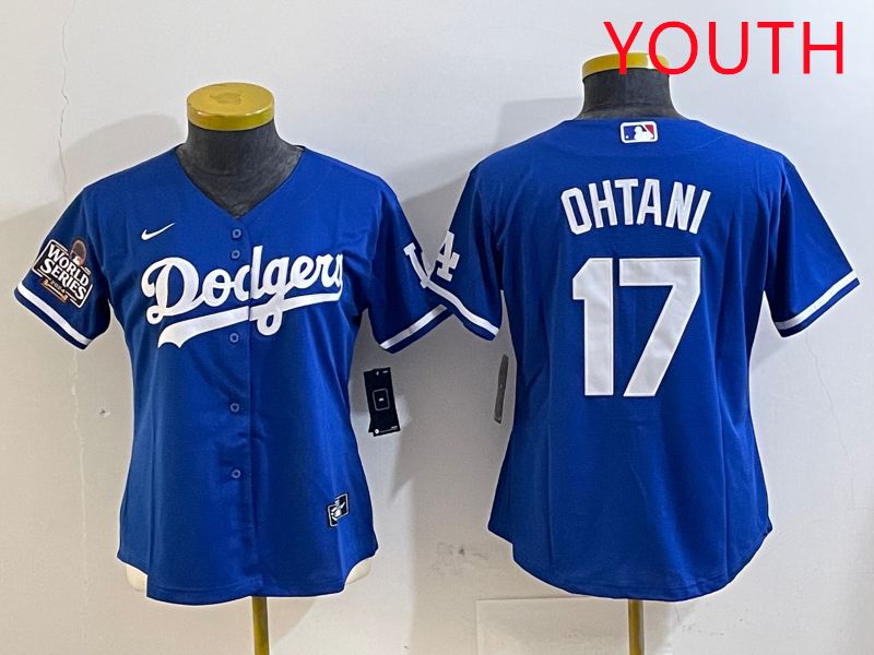 Youth Los Angeles Dodgers #17 Ohtani Blue Game 2025 Nike MLB Jersey style 3182->youth mlb jersey->Youth Jersey